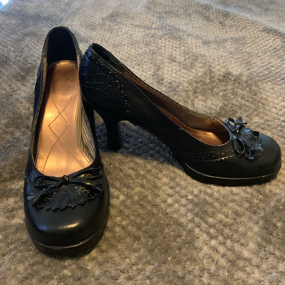 Black Mary Jane style heels